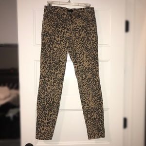 Cheetah print skinny jeans